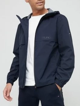 Image of Tommy Hilfiger Tech Hooded Jacket - Navy, Desert Sky Size M Men