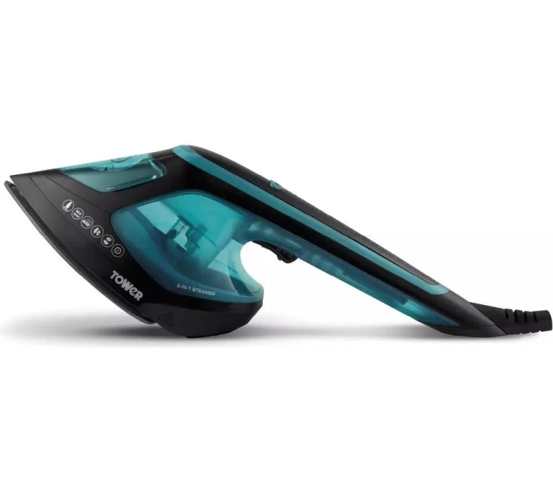 Image of TOWER 2-in-1 Hand Clothes Steamer & Iron - Teal, Blue 5056462394763