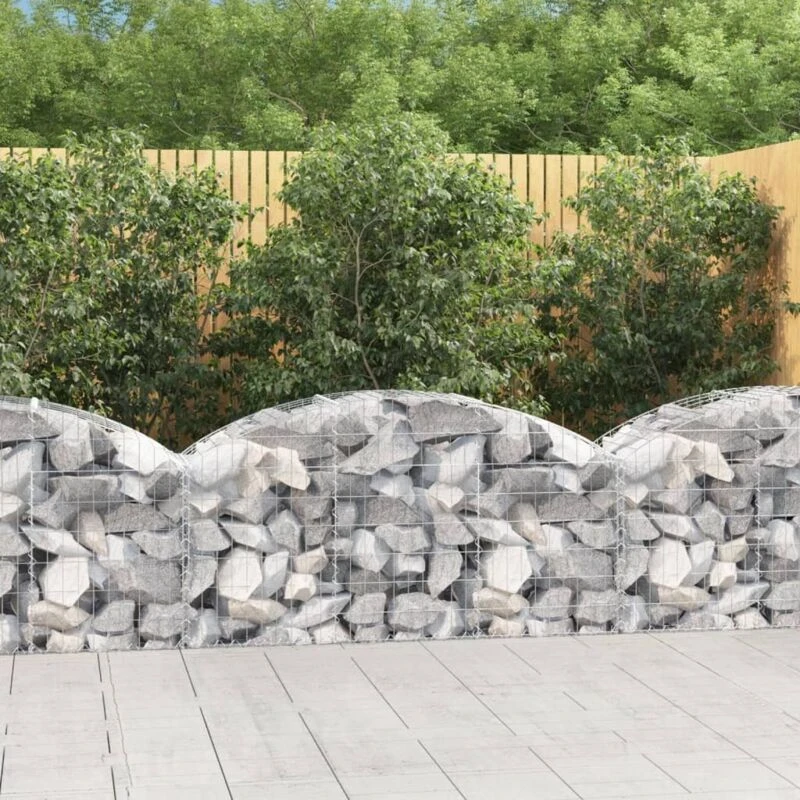 Image of VIDAXL Vidaxl - Arched Gabion Basket 150x50x60/80cm Galvanised Iron 8720845651169