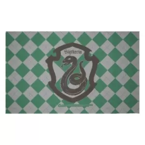 Image of Decorsome x Harry Potter Slytherin Shield Woven Rug - Small