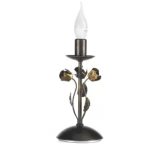 Image of Onli Carolina Candle Flower Design Table Lamp, Bronze