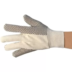 Image of P/Dot Gloves 6OZ PALM-DOTS,8OZ Bk Sz 10 Men S K/W (PK12)