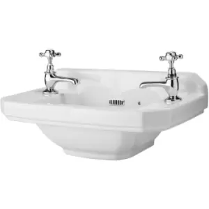 Image of Hudson Reed - Richmond Cloakroom Basin 515mm Wide - 2 Tap Hole