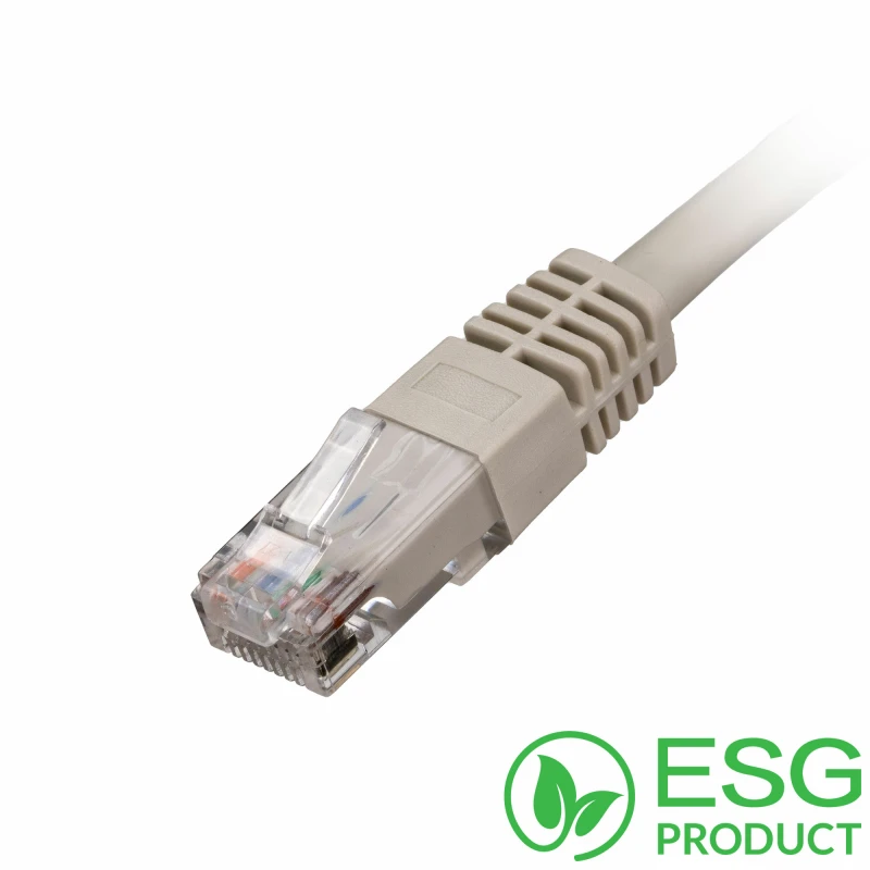 Image of Cablenet 0.3m Cat5e RJ45 Grey U/UTP PVC 24AWG Flush Moulded Booted Pat