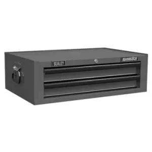 Image of Sealey Superline Pro Mid-Box 2 Drawer with Ball-Bearing Slides - Grey/Black