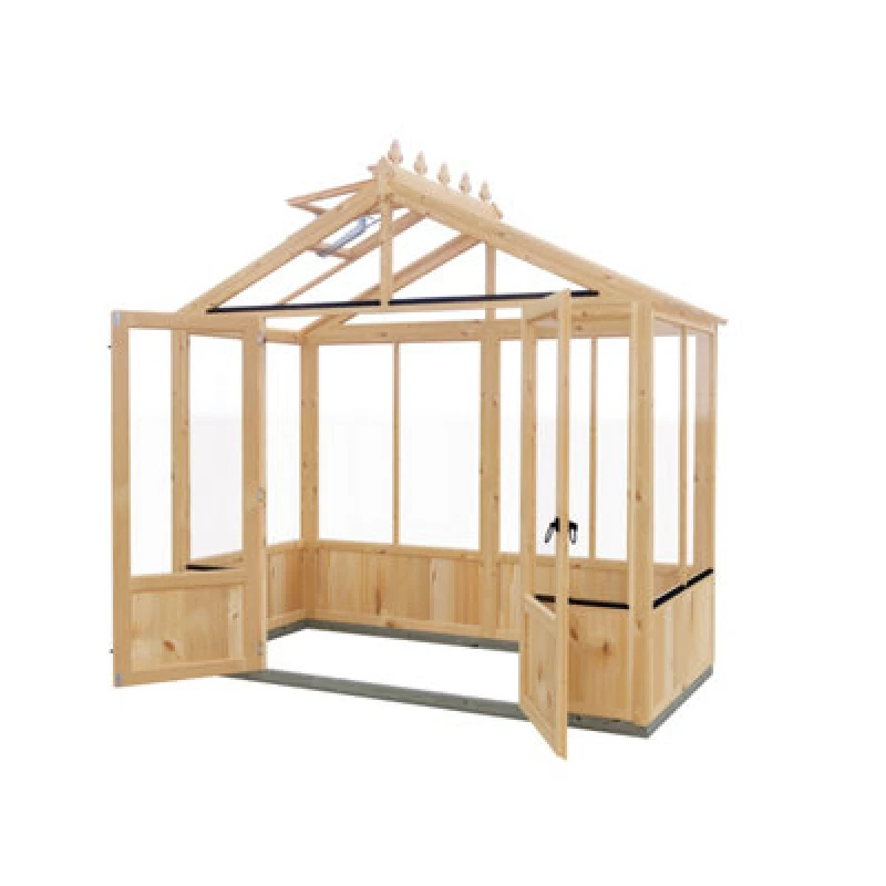 Image of Shire Holkham 8 X 4 Timber Greenhouse With Double Door