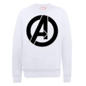 Image of Marvel Avengers Assemble Simple Logo Sweatshirt - White - S