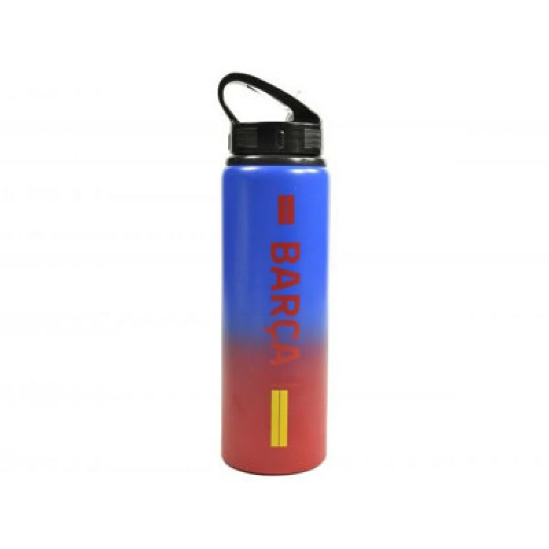 Image of FC Barcelona FC Barcelona Fade Aluminium Water Bottle in Baby Blue Baby Blue One Size Unisex 5063107201393