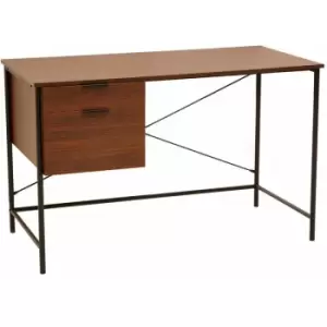 Image of Premier Housewares Bradbury Walnut Veneer Desk with Drawers