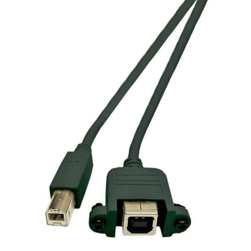Image of Microconnect USBABF1PANEL2 USB cable USB 2.0 1.8 m USB A USB B Black