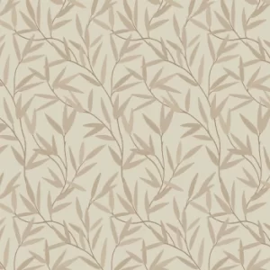 Image of Laura Ashley Willow Leaf Natural Wallpaper