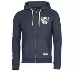 Image of Superdry T F ZIPHOOD mens Sweatshirt in Blue - Sizes S,M,L,XL