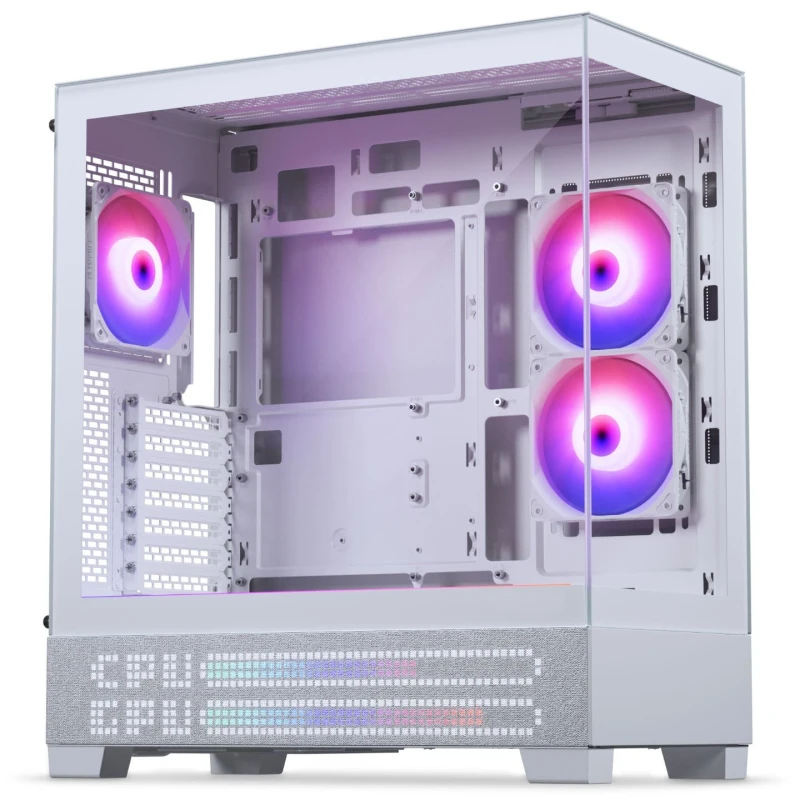 Image of Phanteks XT View ATX Tempered Glass PC Case with LED Matrix DRGB - Grey White - PH-XT523VM1_DWT01