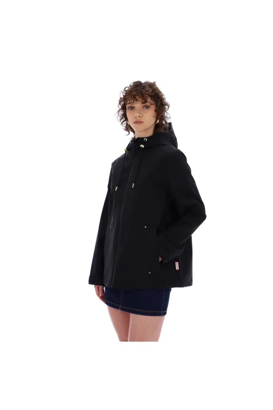 Image of Hunter Womens Original Lightweight Waterproof Jacket in Black Size: Medium Black Female M