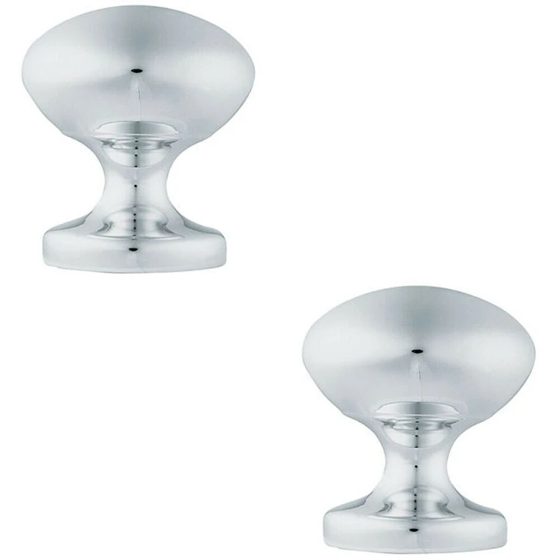 Image of Loops 2x 57mm OCTAGONAL Centre Door Knob Victorian Polished Chrome Outdoor Handle Multi unisex