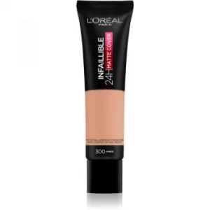 Image of LOreal Paris Infallible 24H Matte Cover Long-Lasting Mattifying Foundation Shade 300 Amber 30ml