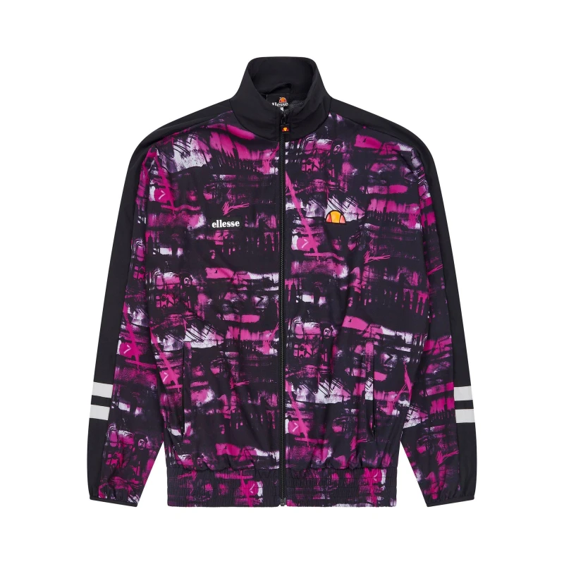 Image of Ellesse Womens Boulevard T Tech Fleece Tracksuit Top All Over Print female 6 (2XS)