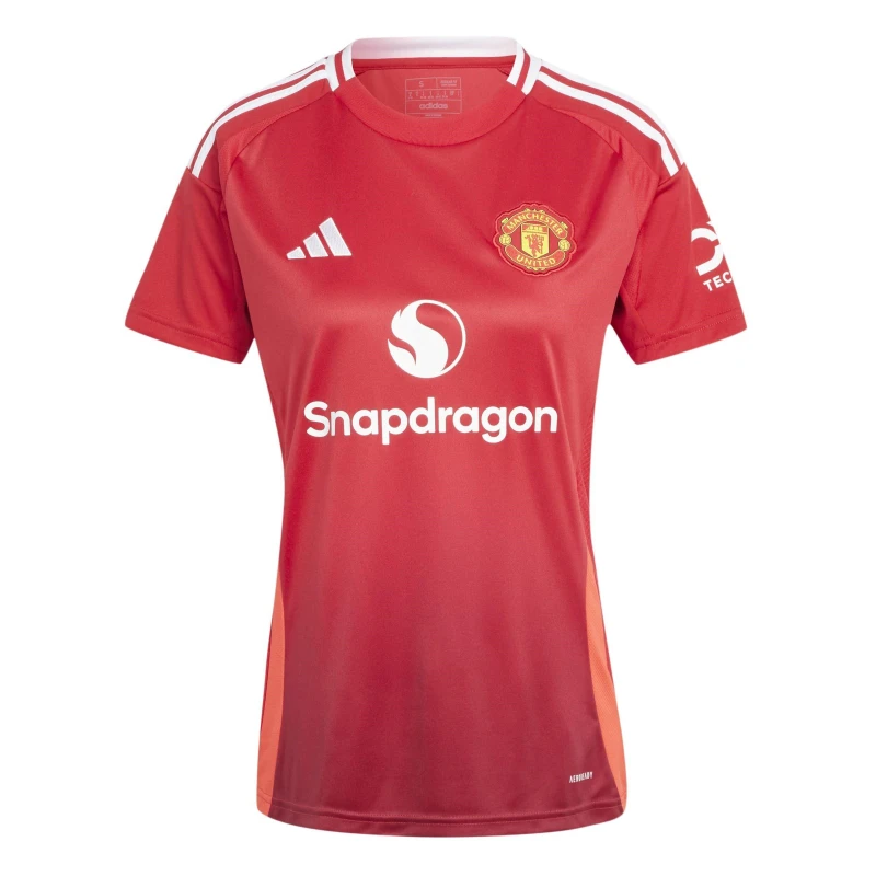Image of adidas Manchester United Home Shirt 2024 2025 Womens - Red Red L