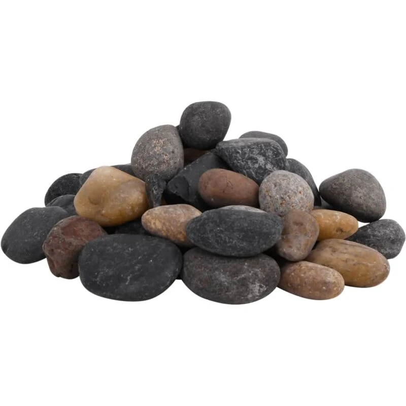 Image of vidaXL Polished Pebbles 25 kg Mixed Colour 5-8 cm, Multi 155334