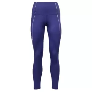 Image of Reebok Workout Ready Ribbed High-Rise Leggings Womens - Purple