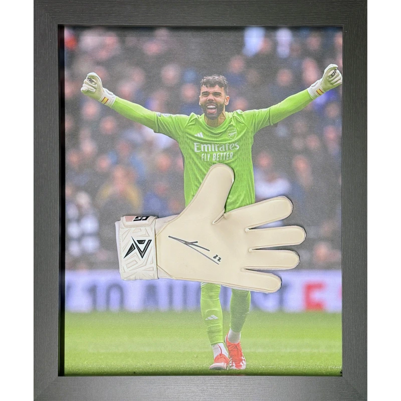 Image of AllStarSignings Ltd David Raya signed Arsenal glove White unisex One Size