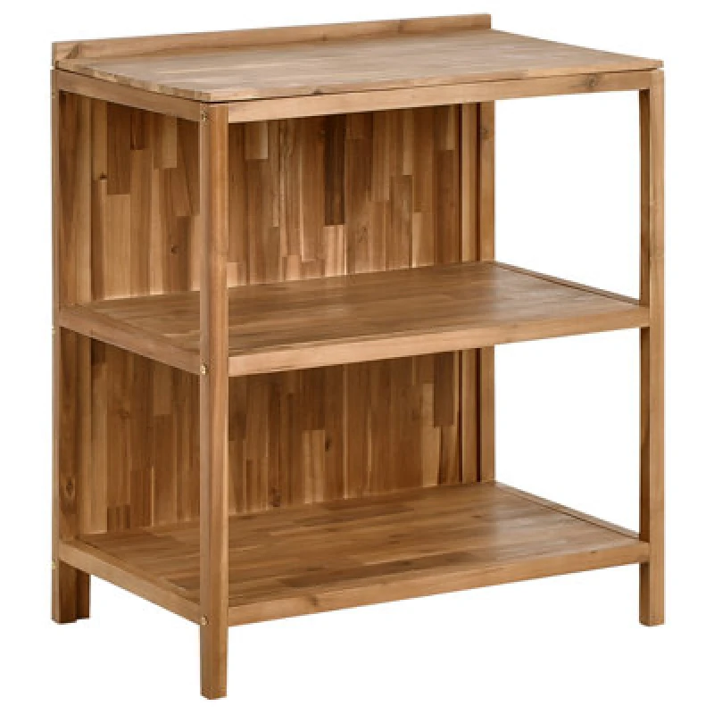 Image of Beliani Outdoor Kitchen Island Venosa Acacia Wood Brown, Brown 617251