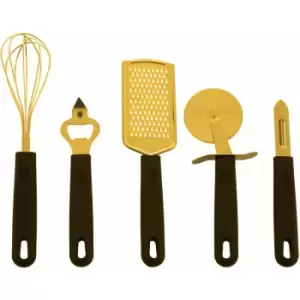 Image of Premier Housewares - Five Piece Light Gold Kitchen Gadget Set
