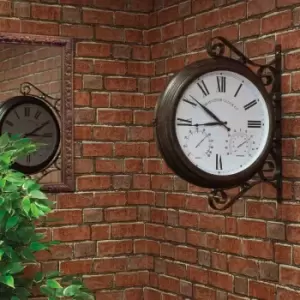 Image of St Helens Double Sided Outdoor Clock With Humidity & Temp.