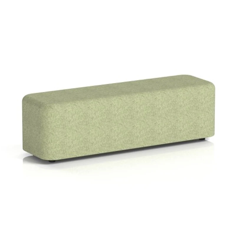 Image of Harlestone Large Rectangular Office Breakout Stool in Rivet Fabric - Burnish Body and Top