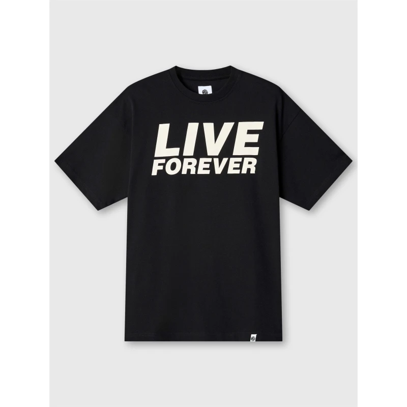 Image of Pretty Green Mens PG Live Forever Tour Regular Fit T-Shirt Black male Medium