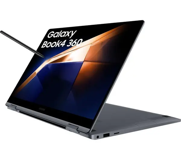 Image of Samsung Galaxy Book4 360 15.6" 2 in 1 Laptop - Intel Core 5, 256GB SSD, Grey, Silver/Grey 8806095496955