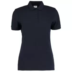 Image of Kustom Kit Womens/Ladies Slim Fit Short Sleeve Polo Shirt (6) (Navy Blue)