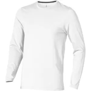 Image of Elevate Mens Ponoka Long Sleeve T-Shirt (L) (White)