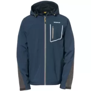 Image of Caterpillar Mens Capstone Full Zipped Hooded Softshell Jacket L - Chest 42 - 45' (107 - 114cm)