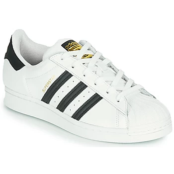 Image of adidas SUPERSTAR J boys's Childrens Shoes Trainers in White kid,Kid 4,Kid 5