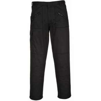 Image of Portwest - S887- Black Sz 40 Regular Action Work Trousers Safety