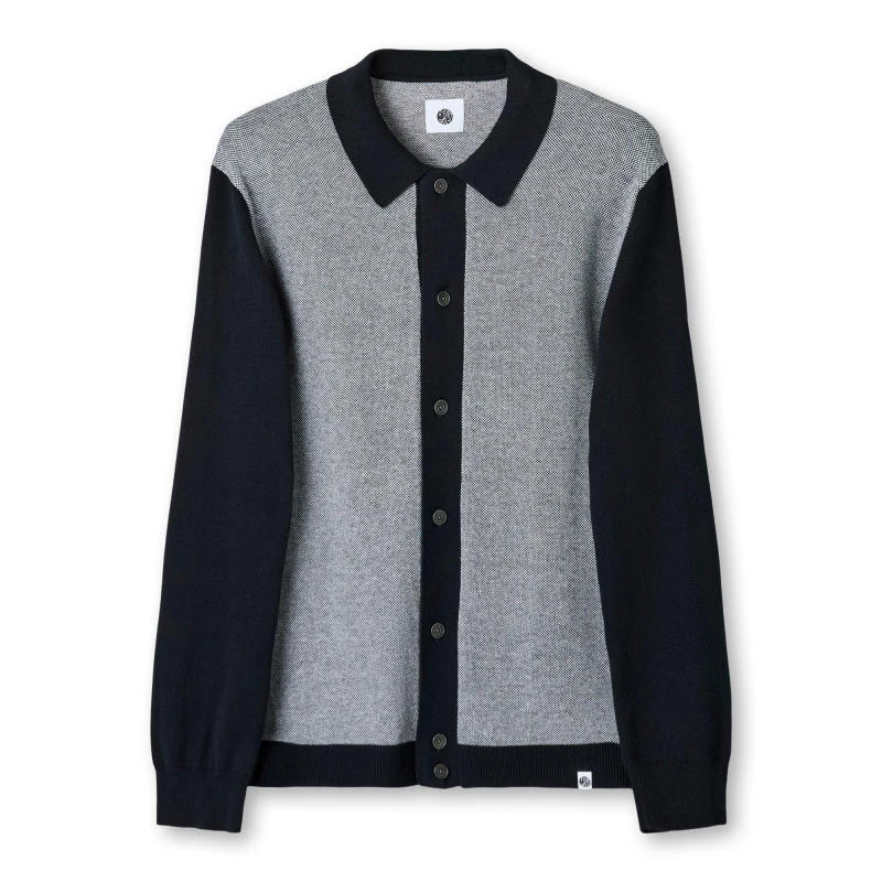 Image of Pretty Green Mens Roxy Long-Sleeve Plain Shirt Black male Medium