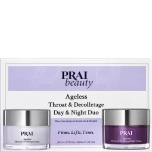 Image of PRAI Ageless Throat & Decolletage 50ml Day & Night Duo