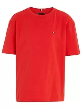 Image of Tommy Hilfiger Boys Essential T-Shirt - Red, Size 10 Years