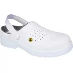 Image of Portwest Compositelite ESD Perforated Safety Clogs White Size 6
