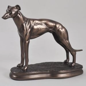 Image of Standing Greyhound Cold Cast Bronze Sculpture 15cm