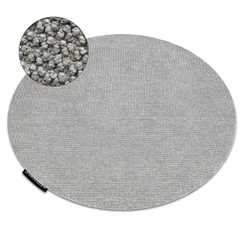 Image of RugsX Casablanca Loop Rug in Grey Size: 133cm diameter Grey Unisex 133cm diameter