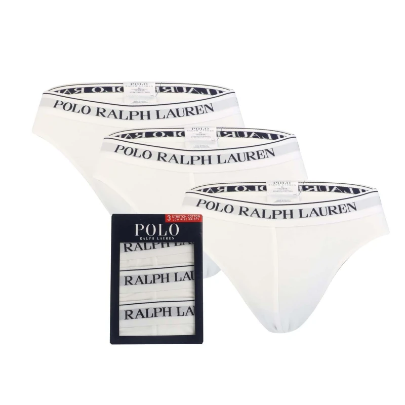 Image of Polo Ralph Lauren 3 Pack of Briefs Boxers S White 73077101019