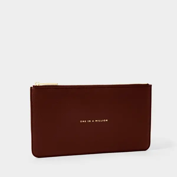 Image of Katie Loxton Cacao Slim Sentiment Pouch KLB2805