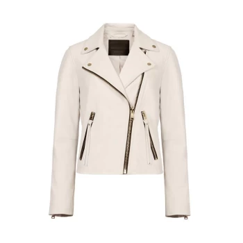Image of AllSaints Dalby Biker Jacket - White