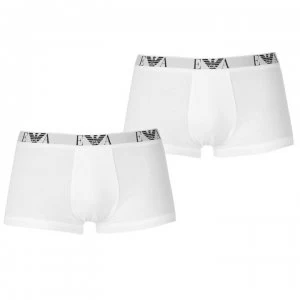 Image of Emporio Armani 2 Pack Stretch Briefs White Size L Men