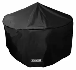 Image of Bosmere Storm Black Circular Patio Set Cover - 6/8 seat