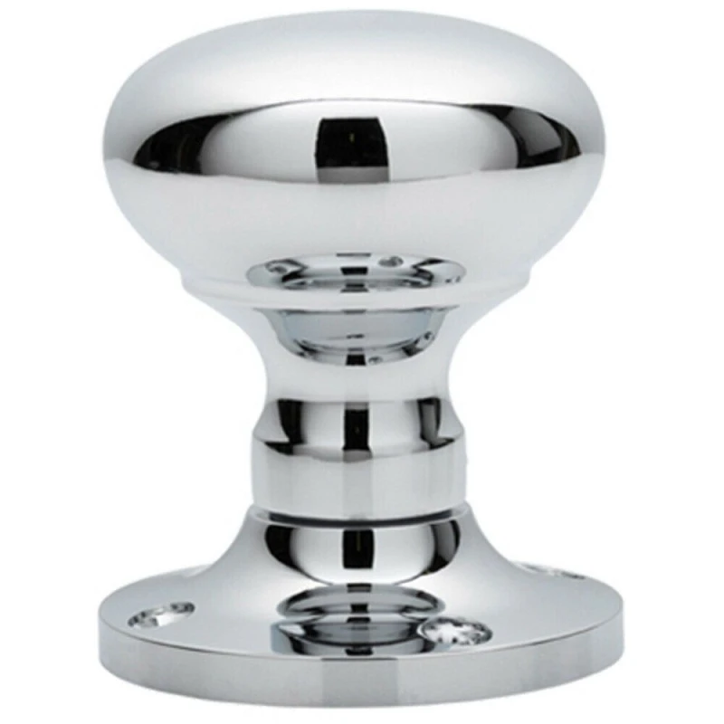 Image of Loops PAIR Mushroom Mortice Door Knob Unsprung 52mm Diameter Polished Chrome Multi unisex