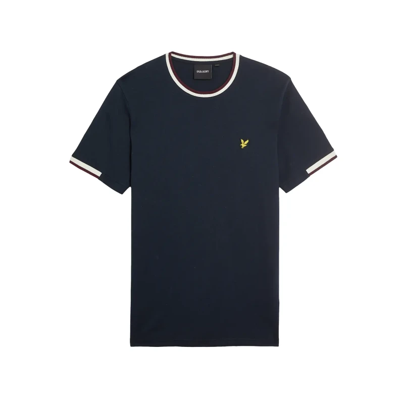 Image of Lyle & Scott Navy Half Tipped T-Shirt Navy Male 2XL 237617UK