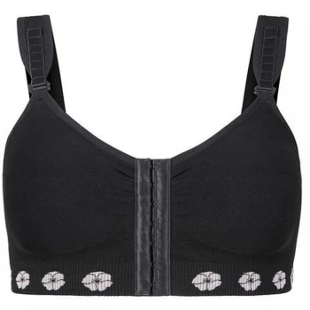 Image of Theya Healthcare Peony Bamboo Front Fastening Post Surgery Bra - Black
